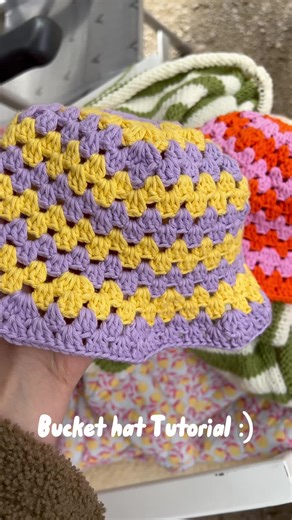 Full Bucket hat crochet tutorial 🫶🏼 #crochetersoftiktok #crochettutorial #howtocrochet #tutorial #diyproject
