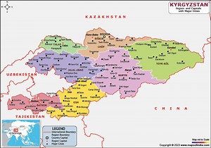 Kyrgyzstan Map | HD Political Map of Kyrgyzstan