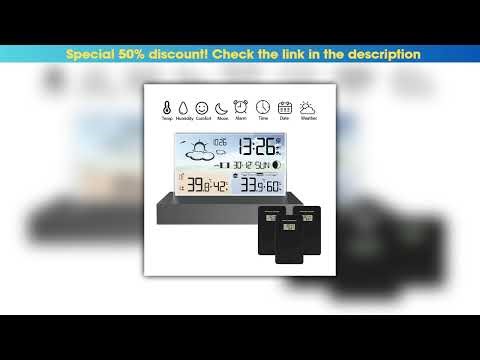 Top Multifunctional Digital Weather Station Weather Forecast Alarm Clock Indoor Outdoor Temperature