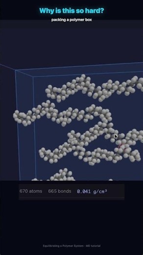 Why packing polymers is SO hard in an MD simulation 🧪 #shorts