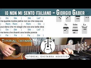 Io non mi sento italiano (G. Gaber) - Tutorial Chitarra Accordi