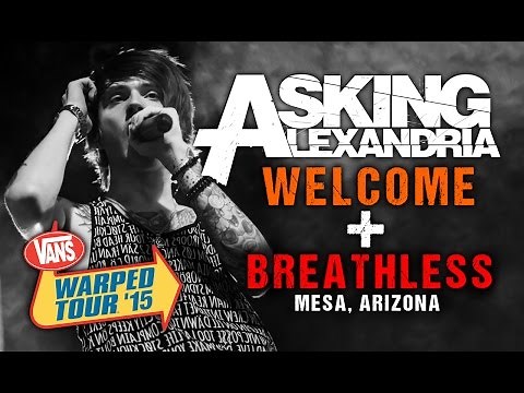 Asking Alexandria - "Welcome" & "Breathless" (with Denis Stoff) LIVE! Vans Warped Tour 2015