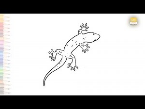 Home lizard drawing easy | Art tutorial | How to draw A Gecko step by step | #artjanag