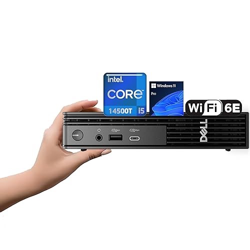 Dell Pro Micro QCM1250 Business Mini PC, Latest 14th Gen Intel Core i5-14500T, 16GB DDR5, 256GB PCIe SSD, Ultr