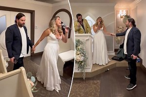 Showy bride’s surprise performance at Las Vegas ceremony chases ‘shy’ groom away: ‘He was calling for help’