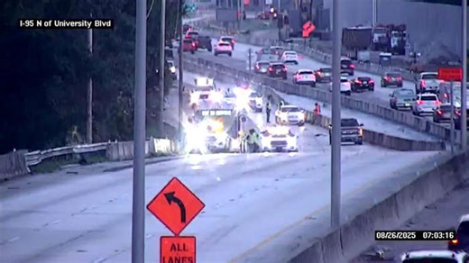 Motorcylist critically injured when he slams into back of JTA bus on I-95 near Emerson Street: FHP