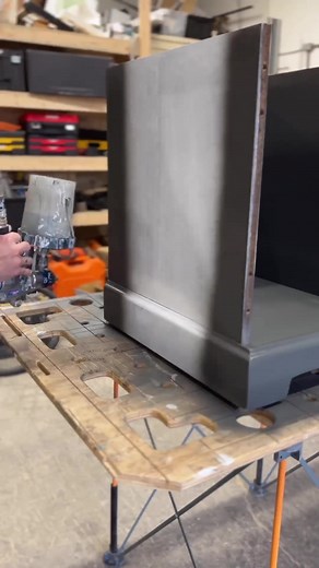 Looking to take your finishing game to the next level? Go with a #graco FinishPro HVLP sprayer for the highest quality finish & greater flexibility, including the ability to spray at any angle with no adjustment, as @remarkableworks is doing here.