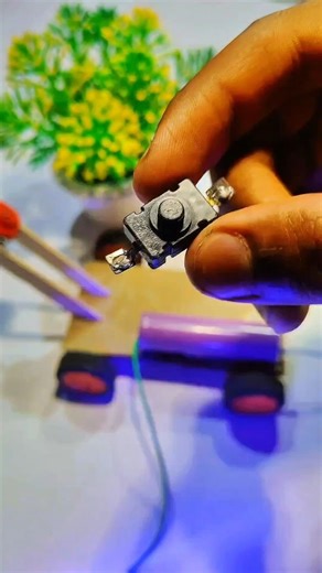 Amazing Mini Fan Car 🔥 Cardboard DC Motor Project #Shorts