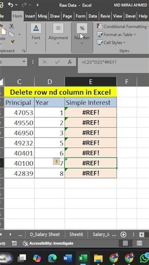 ❌ Delete Rows & Columns in Excel – Quick & Easy Ways! #excel #exceltips #excelfunction #excelformula