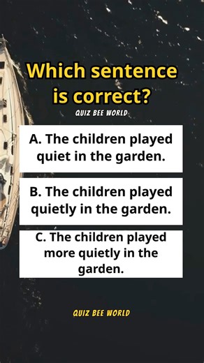 Quiz Bee World on Instagram: "Which sentence is correct 105 #English #englishgrammar #englishlesson #fblifestyle #quiz"