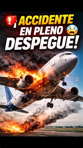 🚨 ¡Accidente en pleno despegue! Nadie lo vio venir 😱✈️