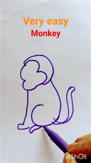Very easy monkey drawing 🐒#art #monkey#easydrawing #viral ‪@Love_in_drawing‬