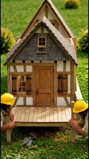 Tiny Workers Build a Tudor Half-Timber House From Scratch