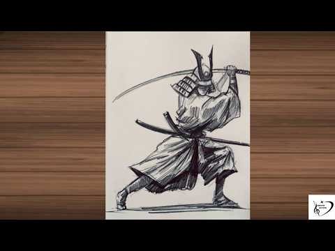 How to Draw a Samurai with Sword | Easy Drawing Tutorial | Easy Samurai Sketch for Beginners