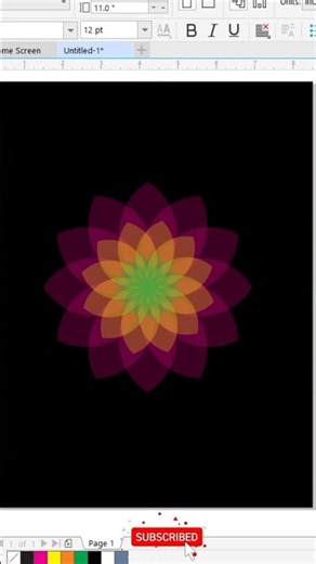 How to Create a Beautiful Flower Design in CorelDRAW | CorelDRAW Tutorial #shorts #coreldraw #logo