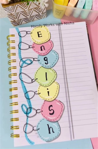 English Book Cover Page Design Ideas with ASMR | Handy Works with Nisha