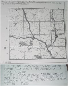 The map below shows a part of the Free 8 tate, Mpumalanga and K... | Filo