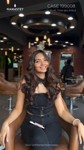 Namastey Salon & Spa on Instagram: "Dual tone balayage on Non Virgin hair. ( No Bleach Shade ) | Case 199008 | SHRUTI #namasteysalon #hairtransformation #hairgoals #haircolor #hair #teamkabira"