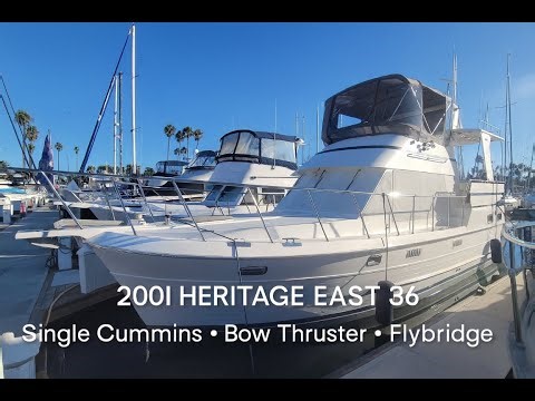 2001 Heritage East 36 Sundeck Trawler | Single Cummins • Bow Thruster • Liveaboard Comfort