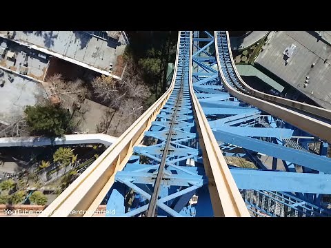 Superman: Escape from Krypton Front Row (HD POV) Six Flags Magic Mountain
