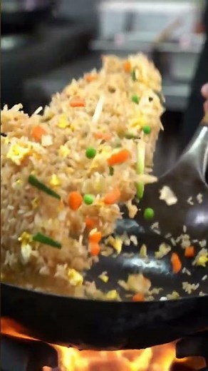 Golden Chinese Egg Fried Rice | Street Food Style | Sizzling Wok ASMR Cooking