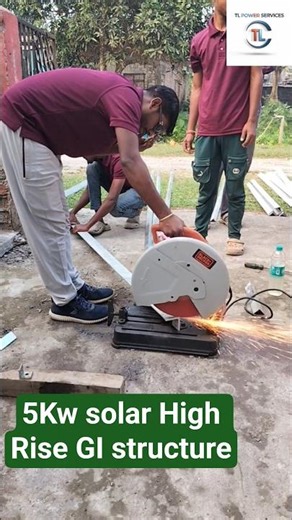 5Kw solar High Rise GI structure