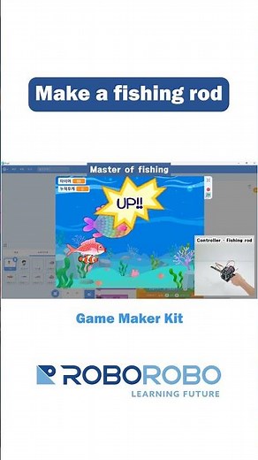 Make a fishing rod and play a game! Roborobo game Maker Kit (5)