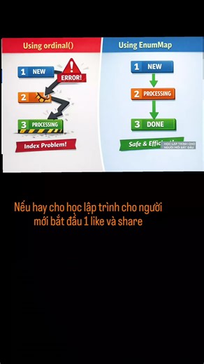 Java bài 48| EnumMap Thay Vì ordinal(): Cách Viết Code An Toàn Và Dễ Bảo Trì Hơn Trong Java.. @Kiến Thức Lập Trình @Kiến Thức Lập Trình @Kiến Thức Lập Trình @học lập trình cho người mới #Java #EnumMap #JavaBestPractice #CleanCode #EffectiveJava