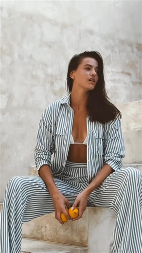 THE SHORE LINE on Instagram: "Behind the scenes in Bali 🍋Shooting our blue + white stripe matching set (Hailey Pants + Paige Beach Shirt) — the ultimate coastal outfit for sun-soaked days. Resortwear designed for the sun and sand, lightweight, breathable, and effortlessly chic. If you’re planning your next vacation, packing for a beach trip, or curating a coastal wardrobe… this is your matching set. #resortwear #matchingset"