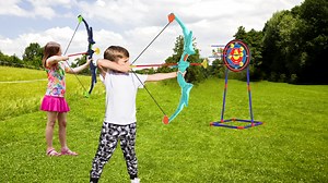 Watch How to assemble the kids bow and arrow set and the target? on Amazon Live
