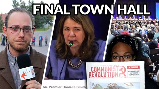 Counter-protest groups turn up at Premier Smith's final 'Alberta Next' town hall