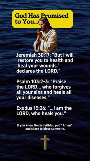 3 Promises of God to Heal You🙏 #bibleverse #jesus #healingprayer #prayer #pov #faith