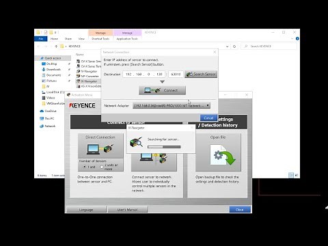KI03. How to Connect, Backup, and Transfer Keyence IX Laser Sensor/IV Camera