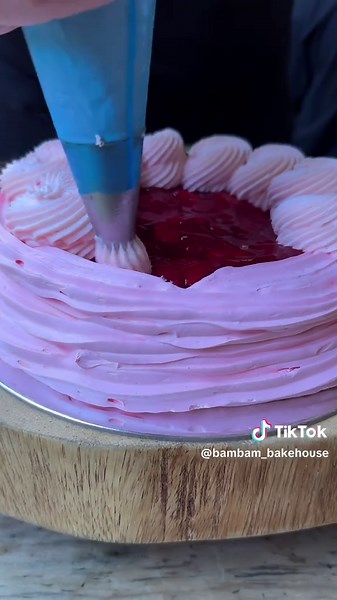 Delicious Pink Pavlova for Mother's Day