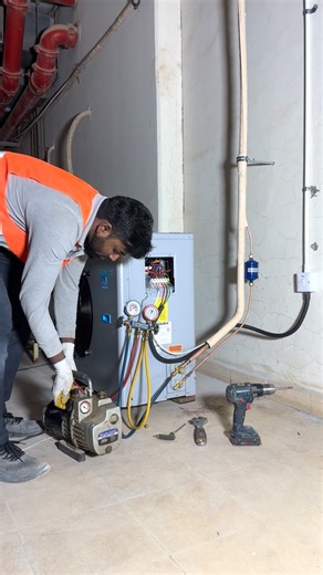 Jeeva ac on Instagram: "HVAC DX AC installation . #installation #hvactechnician #actechnician #tamil #gulfcountry"