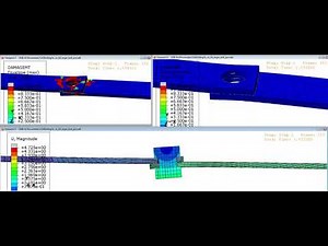 Analysis of a bolted composite joint with ply failure done in Abaqus