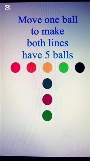 Move One Ball to Balance Both Line