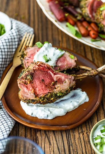 Rack of Lamb with Mint Sauce