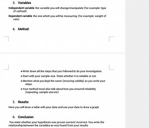 3. VariablesIndependent variable: the variable you will chang... | Filo