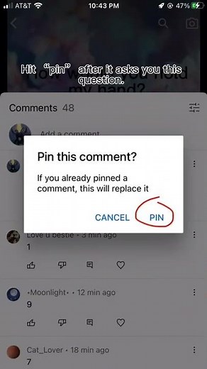 How to pin a comment on your video #shorts