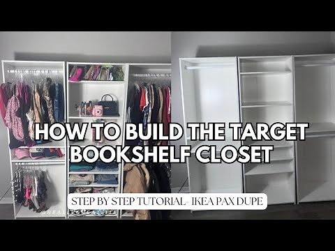 How to Build the Target Bookshelf closet | Step by Step Tutorial | IKEA PAX DUPE| DIY CLOSET SYSTEM