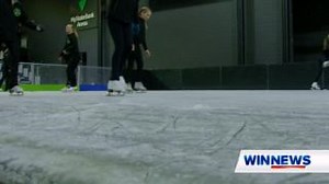 Winter has come early to Hobart's MyState Bank Arena... with the venue courting its very own ice skating rink. #WINNews | Channel 8 & 80 (HD) Weeknights from 5:30pm | WIN News Tasmania