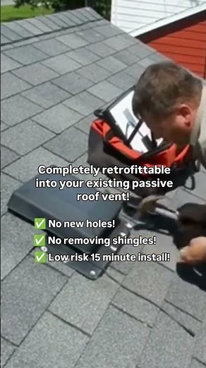 Installing a solar attic fan is a breeze! 💨🌞🏡