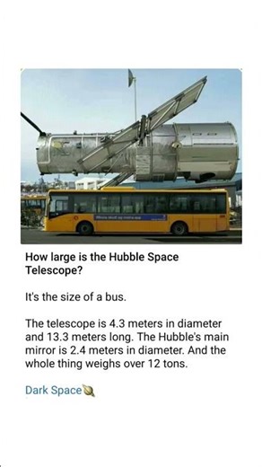 How large is the Hubble Space Telescope? #hubble #hubblecast #hubbleconstant #hubblebubble
