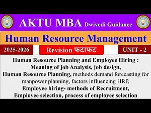 Human Resource Management mba unit 2, Human Resource Management MBA 2nd sem, #education #mbaclasses