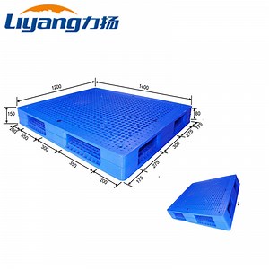 [Hot Item] Heavy Duty Rackable Warehouse 1400*1200*150mm Large Stackable Plastic Tray Double Side Blue Recycled Plastic Pallet