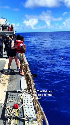 Female Navy Sailor Jumps into the Ocean — Courage in Action 🪖🌊⚡