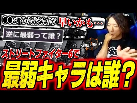 What is character countermeasure? Who is the weakest character in Street Fighter 6? Dogura's chat...