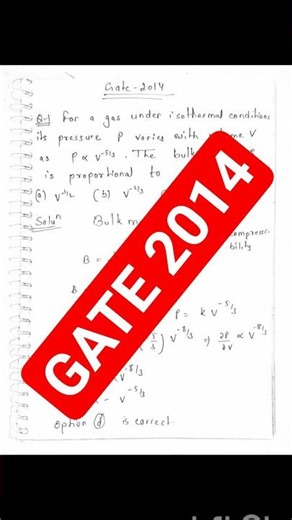 Gate 2014 Physics Thermodynamics and Statistical Mechanics Solutions#pyq #gatephysics#gatesolutions