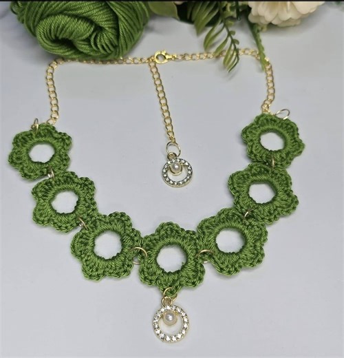 WOW😍look what I did with these rings🥰👌beautiful crochet design with gold rings ❤️❤️ ##Angel_crochet_the_best #crochet #explore #tutorial #knitting | Angel crochet